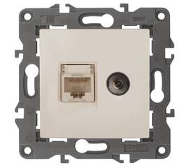 Розетка RJ45+TV Эра 14-3110-02 Б0034315
