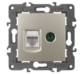 Розетка RJ45+TV Эра 14-3110-04 Б0034317