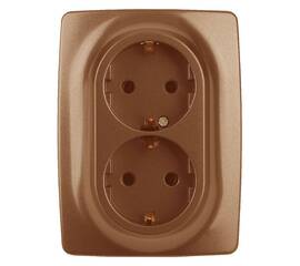 Розетка 2x2P+E Schuko Эра 12-2106-14 Б0031236