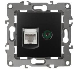 Розетка комбинированная RJ45+TV Эра 12-3110-05 Б0027445