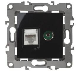 Розетка комбинированная RJ45+TV Эра 12-3110-06 Б0027446