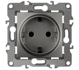 Розетка 2P+E Schuko со шторками Эра 12-2102-12 Б0019323