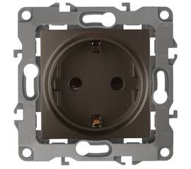 Розетка 2P+E Schuko со шторками Эра 12-2102-13 Б0019324