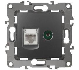Розетка комбинированная RJ45+TV Эра 12-3110-12 Б0027447