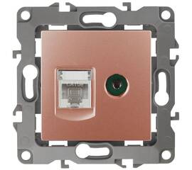 Розетка комбинированная RJ45+TV Эра 12-3110-14 Б0027449