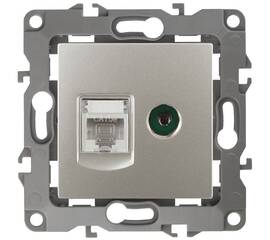 Розетка комбинированная RJ45+TV Эра 12-3110-15 Б0027450