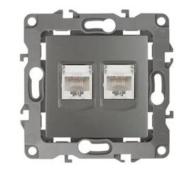 Розетка информационная двойная 2XRJ45 Эра 12-3108-12 Б0019354