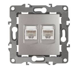 Розетка информационная двойная 2XRJ45 Эра 12-3108-15 Б0019357