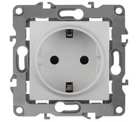 Розетка 2P+E Schuko со шторками Эра 12-2002-01 Б0036440