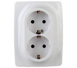 Розетка 2x2P+E Schuko со шторками Эра 12-2108-01 Б0036442
