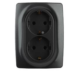 Розетка 2x2P+E Schuko со шторками Эра 12-2108-05 Б0036446