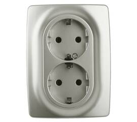 Розетка 2x2P+E Schuko со шторками Эра 12-2108-15 Б0036451