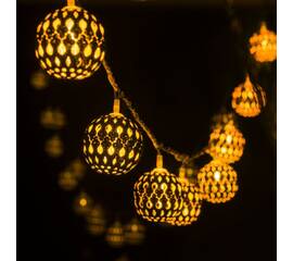 Светодиодная нить Eurosvet 400-003 золото/теплый белый с эффектом мерцания 2,8м IP20