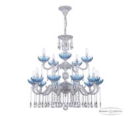 Подвесная люстра Bohemia Ivele Crystal AL78101/10+5/250/2D A WMN P Aquamarine/M-1H