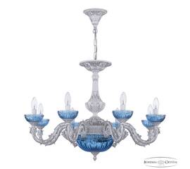 Подвесная люстра Bohemia Ivele Crystal AL79101P/8/250 WMN P Aquamarine/M-1G