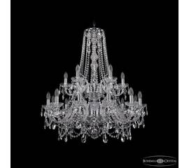 Подвесная люстра Bohemia Ivele Crystal 1411/12+6/300/h-93/2d Ni