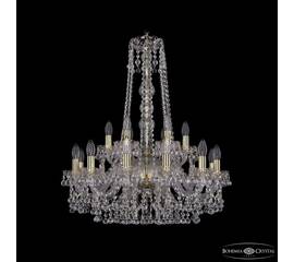 Подвесная люстра Bohemia Ivele Crystal 1409/12+6/240/h-77 G