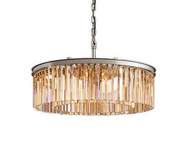 Подвесная люстра Delight Collection 1920s Odeon KR0387P-10B chrome/amber