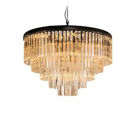 Подвесная люстра Delight Collection 1920s Odeon KR0387P-10A black/amber