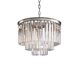 Подвесная люстра Delight Collection 1920s Odeon KR0387P-6 chrome/clear
