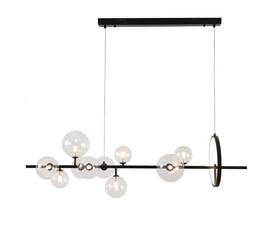 Подвесная люстра Delight Collection Art Deco Bubble KG1233P-10 black/clear