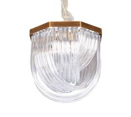 Подвесной светильник Delight Collection Murano Glass A001-400 L4 brass/clear
