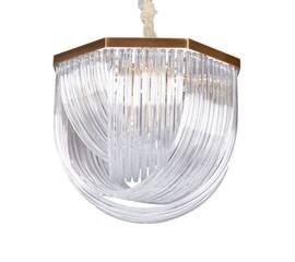 Подвесной светильник Delight Collection Murano Glass A001-554 L9 brass/clear