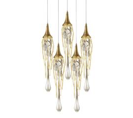 Подвесной светильник Delight Collection Goddess Tears P68009L-5/R gold