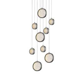 Подвесной светильник Delight Collection Bottega P98014M-9 polished nickel