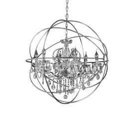 Подвесная люстра Delight Collection Foucault'S Orb 5014-D6 chrome