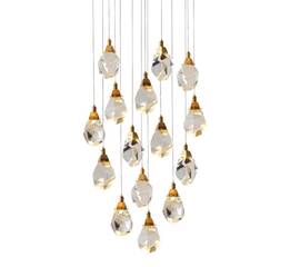 Подвесной светильник Delight Collection Crystal rock II 9701P/15R brass