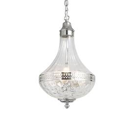 Подвесная люстра DeLight Collection French Empire Glass KG0544P-4 nickel