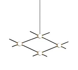 Подвесная люстра DeLight Collection Molecular MD18001067-4A black/gold
