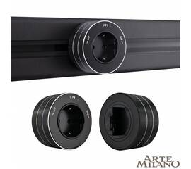 Трековая розетка Arte Milano Am-track-sockets 380011TS/ES Black