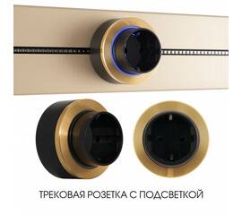 Трековая розетка Arte Milano Am-track-sockets-39 397952TS/ES Gold