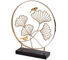 Статуэтка Листья с двумя золотыми птичками Garda Decor 55RD3153