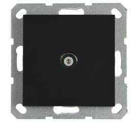 Розетка TV Jasmart оконечная с накладкой черный матовый (soft touch) G6001PB