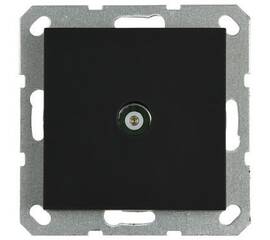 Розетка TV Jasmart проходная с накладкой черный матовый (soft touch) G6002PB
