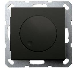 Диммер LED в комплекте с накладкой 30-400W 230V 50Hz с возможностью подключения спутника черный мато