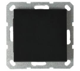 Выключатель одноклавишный Jasmart проходной с накладкой 10A 250V черный матовый (soft touch) G3012PB