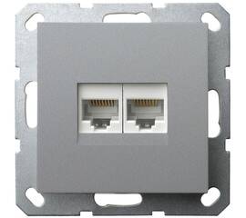 Интернет розетка Jasmart двойная S разъем RJ45х2 (8/8) G6106S