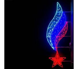 Светодиодная консоль Звезда с российским флагом Laitcom (LTC) LC-13407