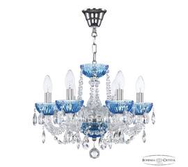 Подвесная люстра Bohemia Ivele Crystal 5402/6/141 Ni Aquamarine/M-1G