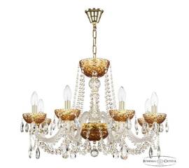 Подвесная люстра Bohemia Ivele Crystal 5402/8/240 G Amber/M-1F