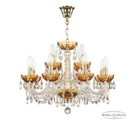 Подвесная люстра Bohemia Ivele Crystal 5402/8+4/195 G Amber/M-1H