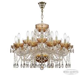 Подвесная люстра Bohemia Ivele Crystal 5413/10+5/240 G Amber/M-1G