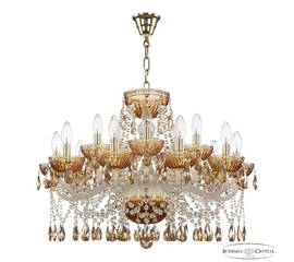 Подвесная люстра Bohemia Ivele Crystal 5413/10+5/240 G Amber/M-1G K721