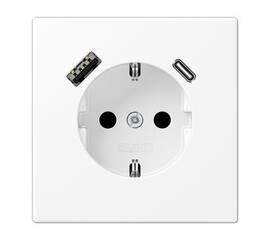 Розетка 2K+З Jung LS1520-15CAWWM