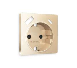 Лицевая панель для розетки с/з со шторками 2USB A+C Ambrella Volt Alfa AP6100