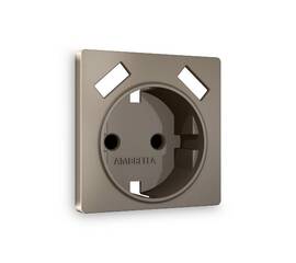 Лицевая панель для розетки с/з со шторками 2USB A+A Ambrella Volt Alfa AP6390